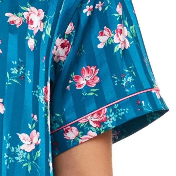 NWT Flora Nikrooz Women's Notch Collar PJ Set soft stain - Picture 5 of 8